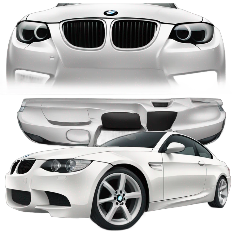 White bmw 2005 E92 335i  emoji