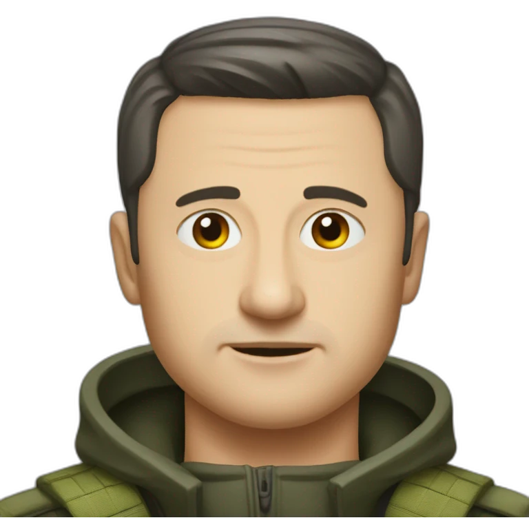 Vladimir Zelenskiy with red flad emoji