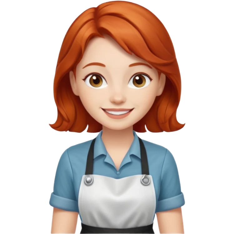 Redhead barista girl emoji