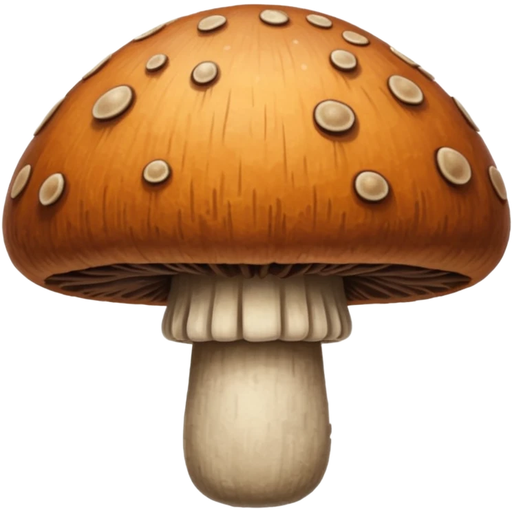 Brown Veiny mushroom head emoji