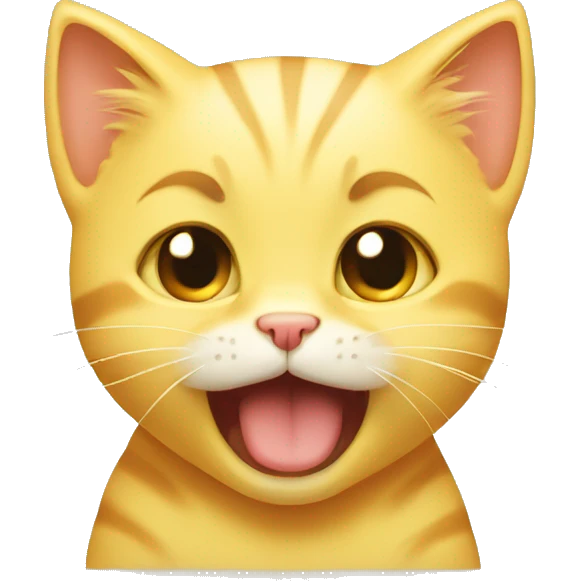 A yellow kitten is crying. emoji