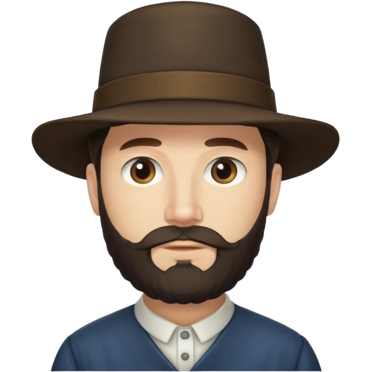 Amish man with beard no mustache emoji