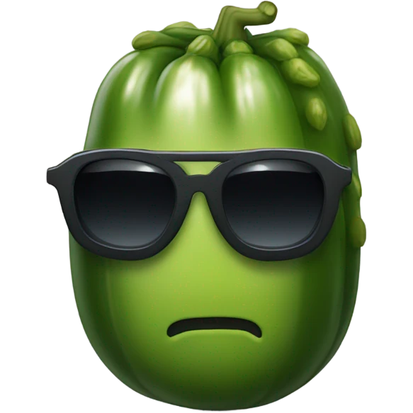 Pickle with sunglasses emoji
