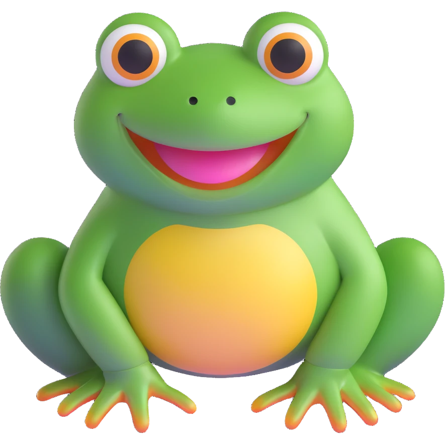 smiling Sofia Froge frog character emoji