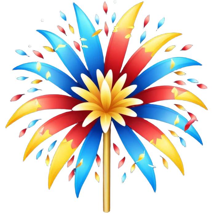 New year Fireworks real emoji