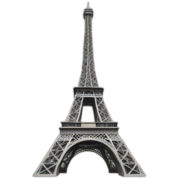 eiffel tower with face emoji
