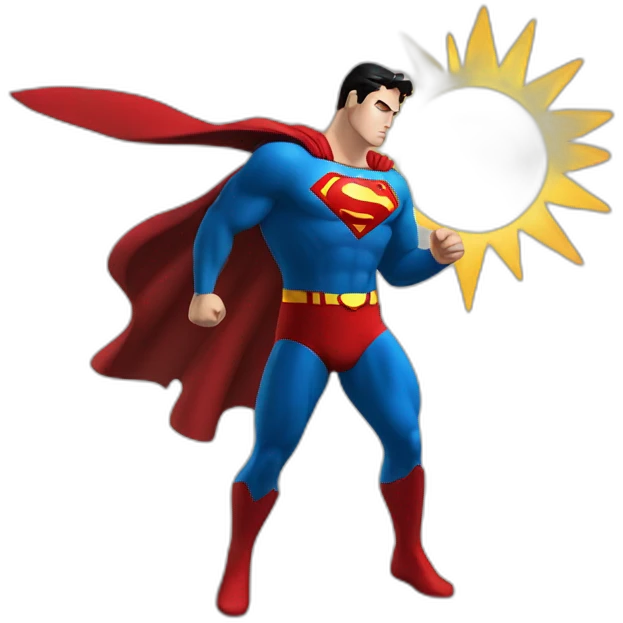 Superman tomando el sol emoji
