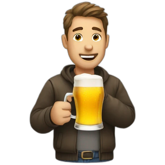 man-drinking-beer emoji