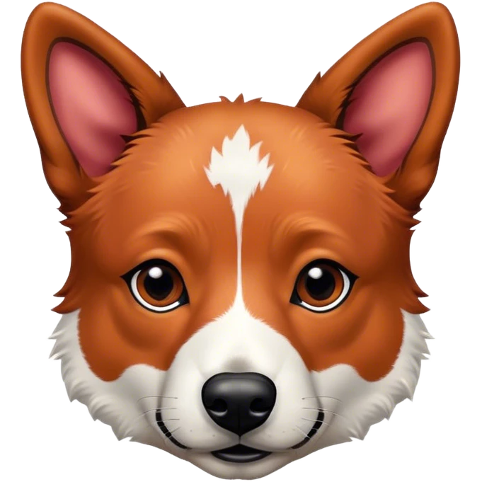 Red heeler dog face emoji