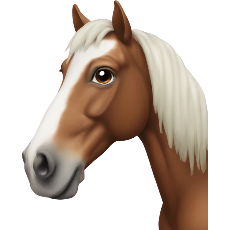 Horse with clown wig and nose  emoji