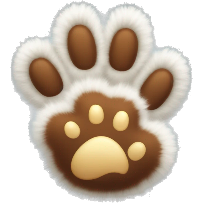 Fluffy Bear paw emoji