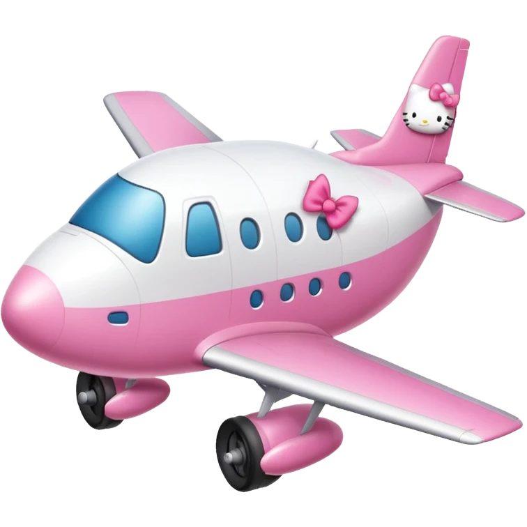 white hello kitty airplane  emoji