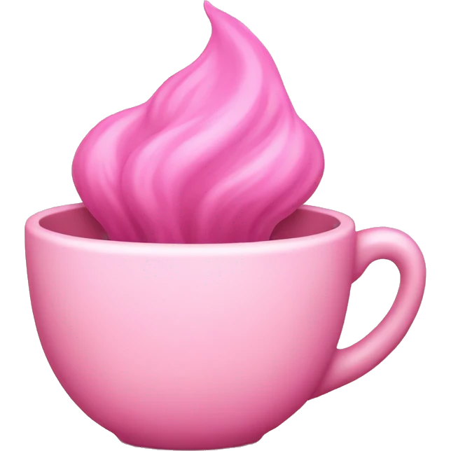Pink cozy teacup emoji