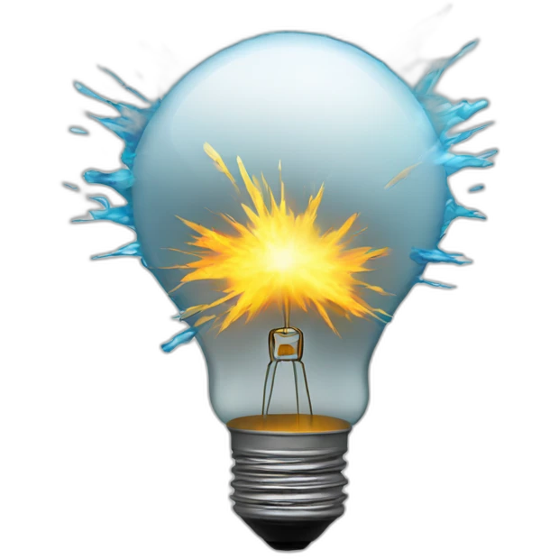 lightbulb exploding emoji