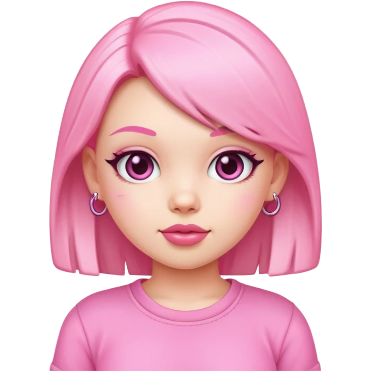 Cute cool pink 2000s bimbo girl emoji