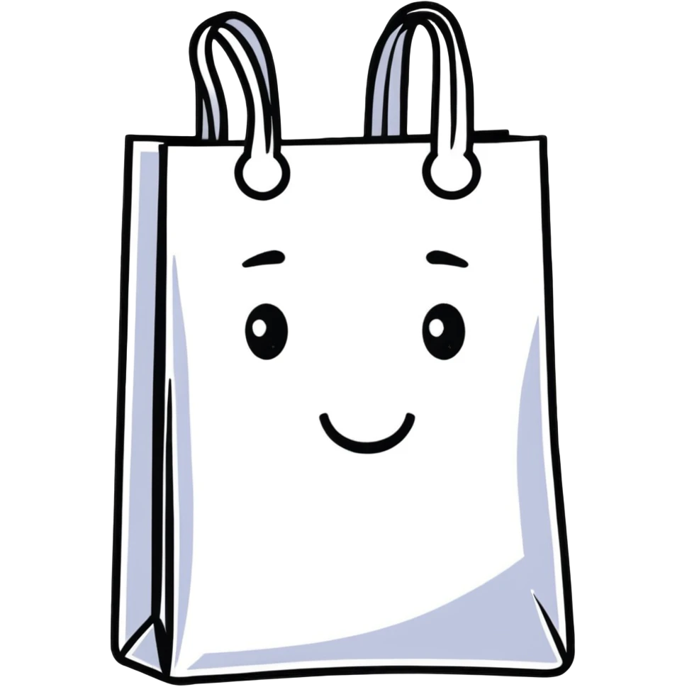 bag with a face on it emoji