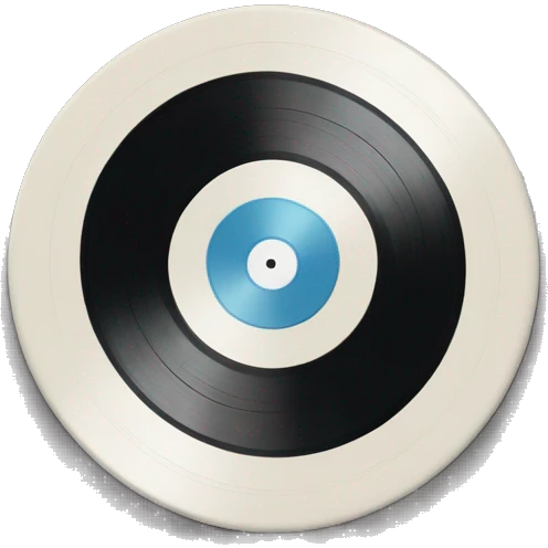 whie vinyl record emoji