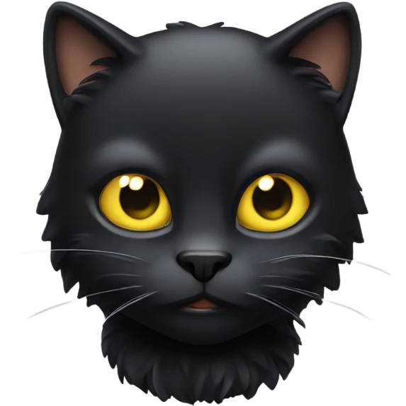 Black cat skiing emoji