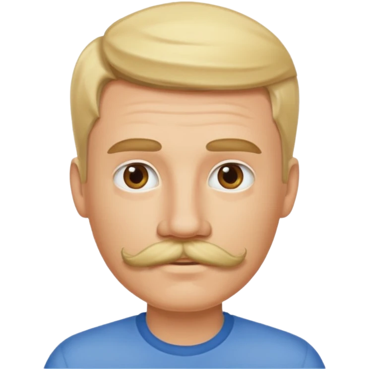Blond guy with mustache  emoji