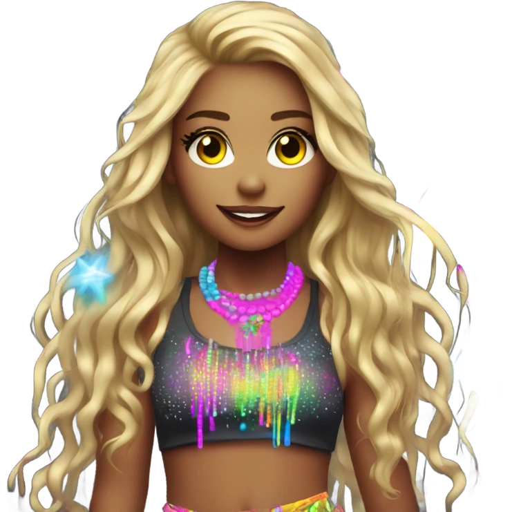 blonde rave girl emoji