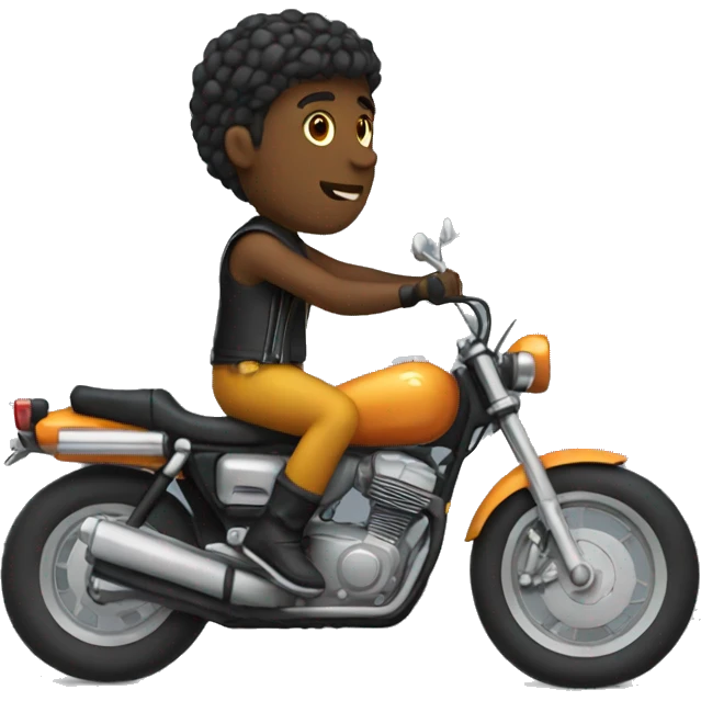 Hot riding a motorcycle  emoji