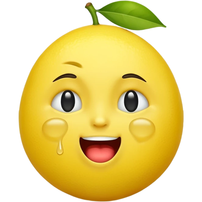 Lemon emoji 🍋 with a crying laughing face 😂 emoji