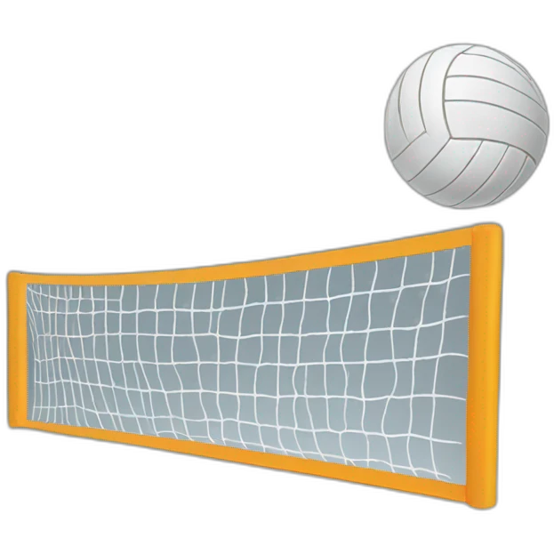 Volleyball net with ball emoji