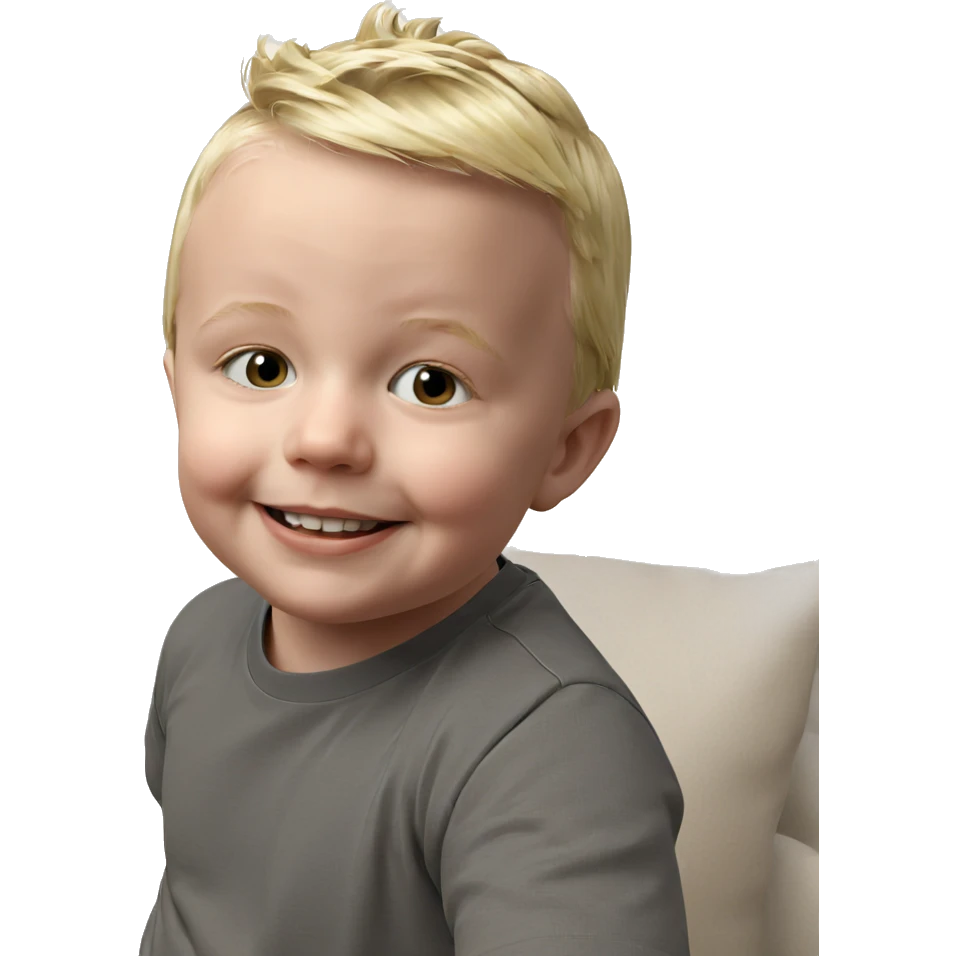 smiling boy with blonde hair emoji