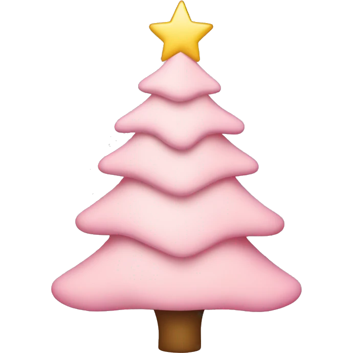 Light pink Christmas tree emoji