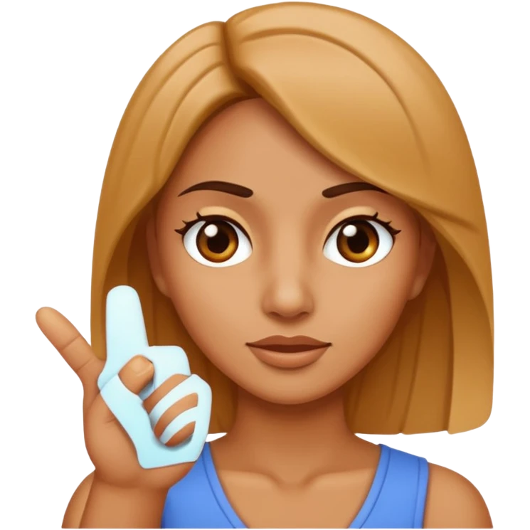 Female shaking finger saying no emoji