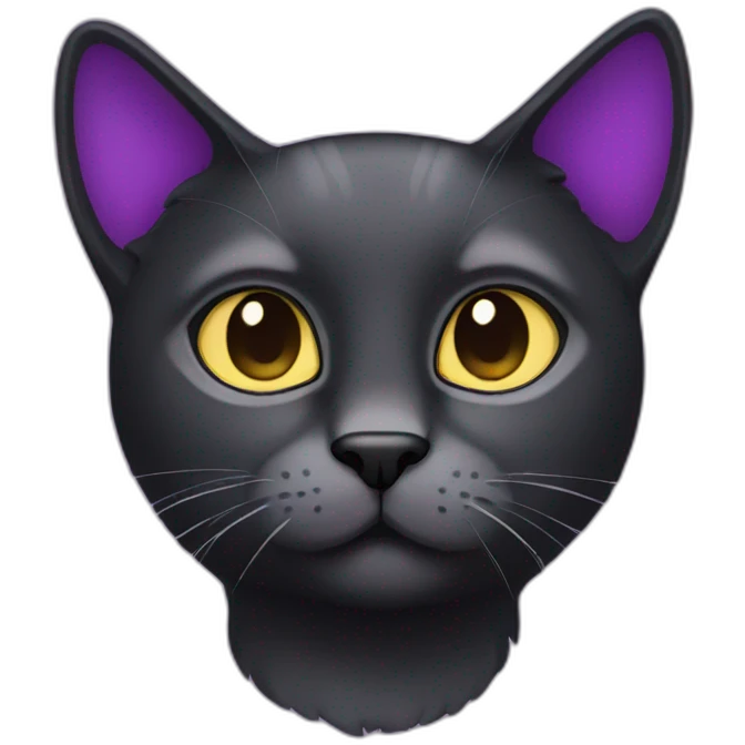 Black and purple cat emoji