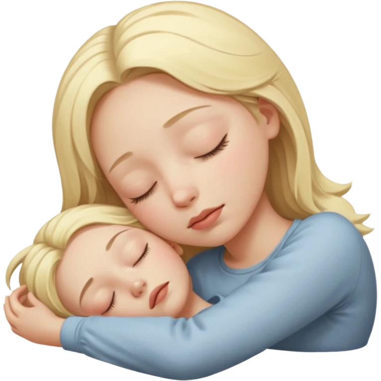 A blonde girl sleeping but make it look good emoji