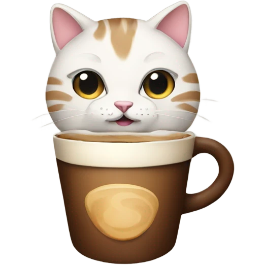 CAT with coffee  emoji
