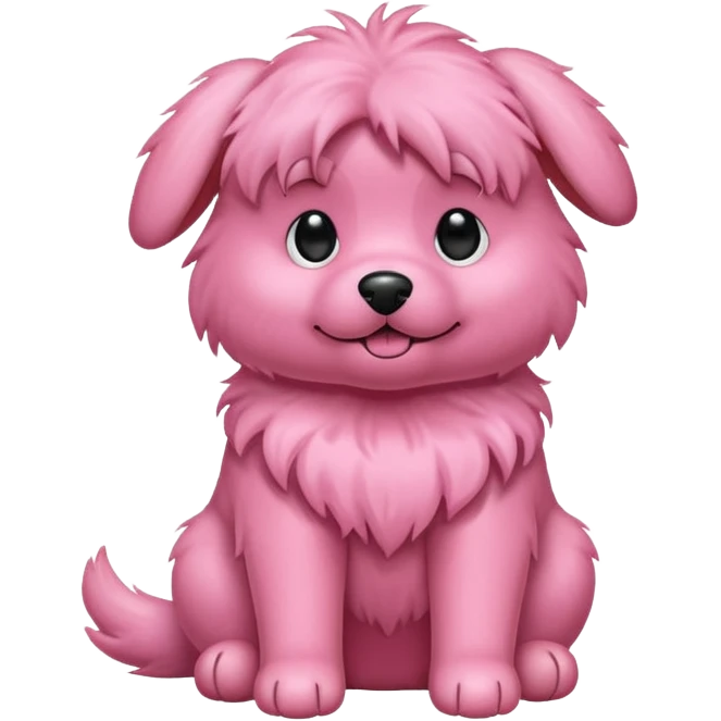 Pink dog  emoji