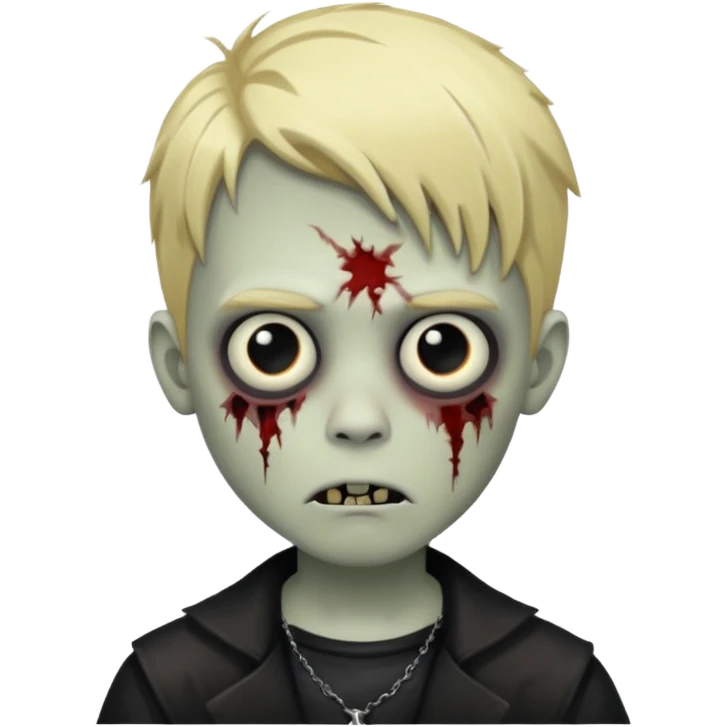 boy zombie with blonde hair gotic emoji