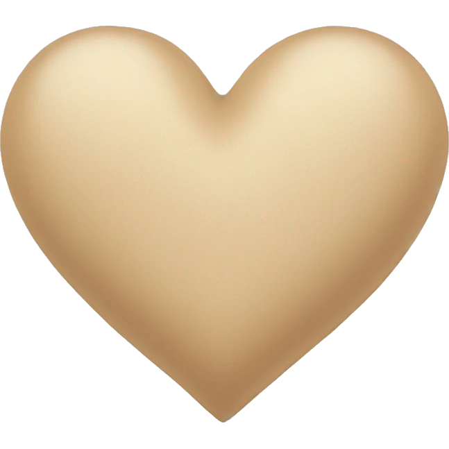 beige heart  emoji