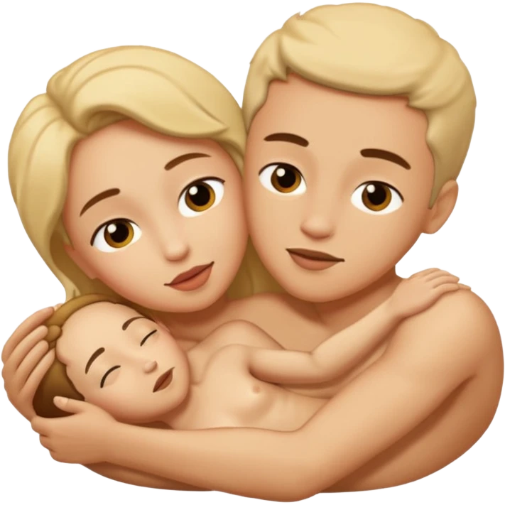 Spooning naked emoji