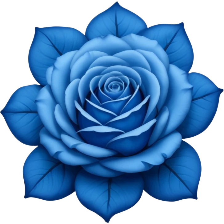 blue rose with eyes emoji
