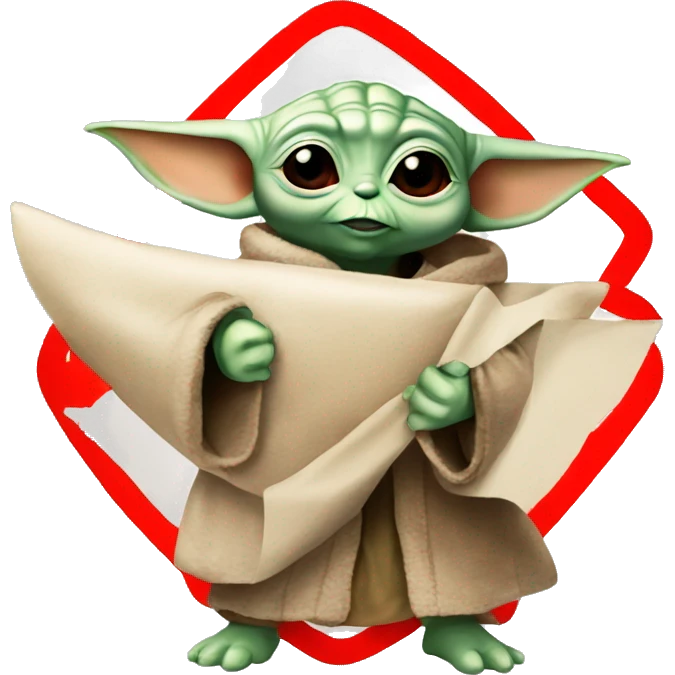 Baby Yoda holding a sign in red saying: BEST CPH emoji