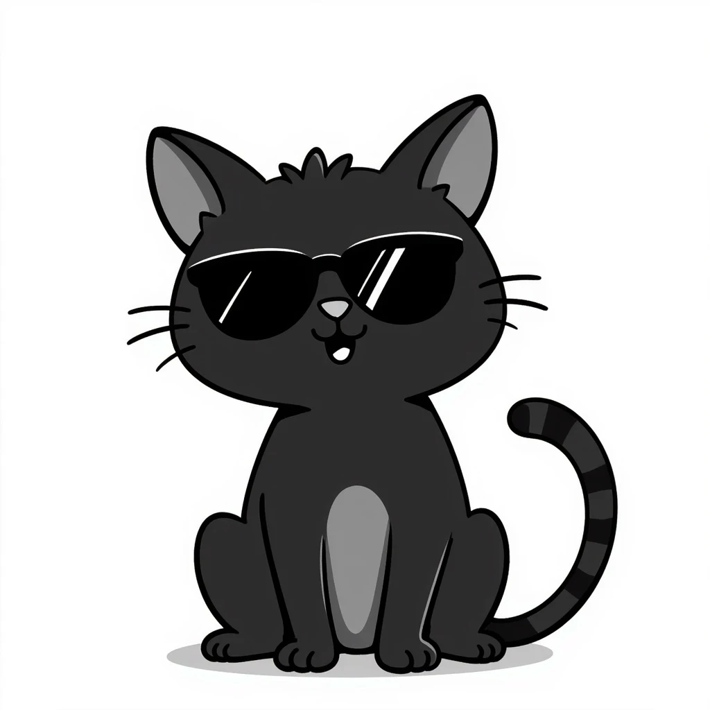 A cat wearing sunglasses emoji