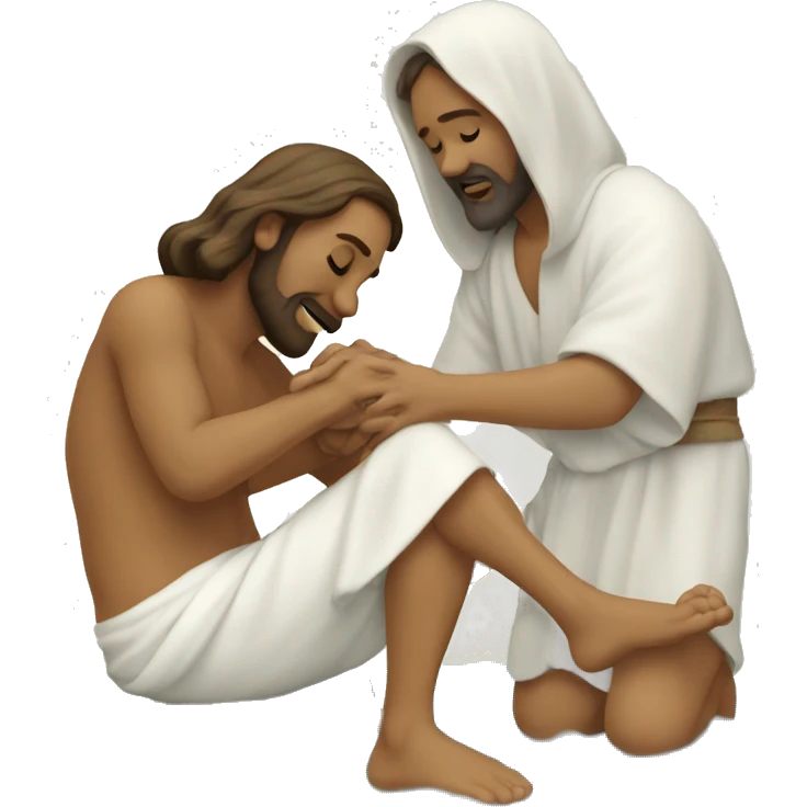 Jesus washes his disciple feet  emoji