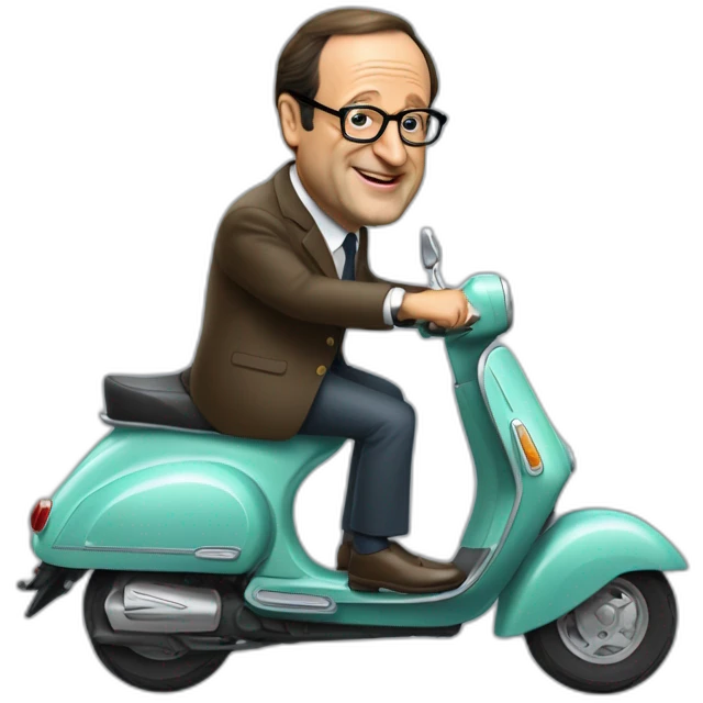 françàis hollande en scooter emoji