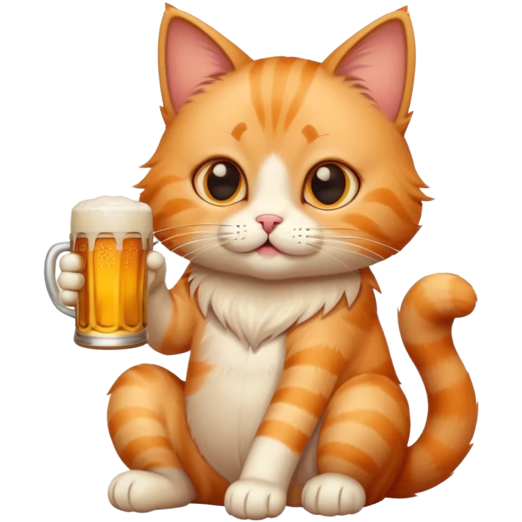 Cat and beer  emoji