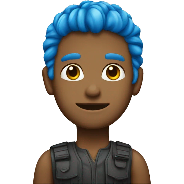 Un riccio blu emoji