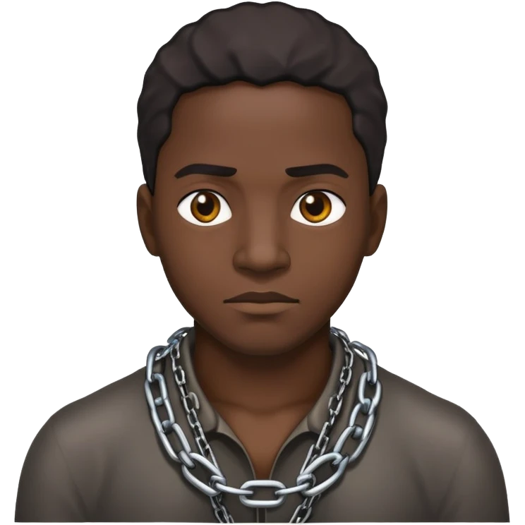 Black guy in chains emoji