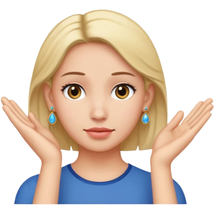 Patting head and wearing earrings  emoji