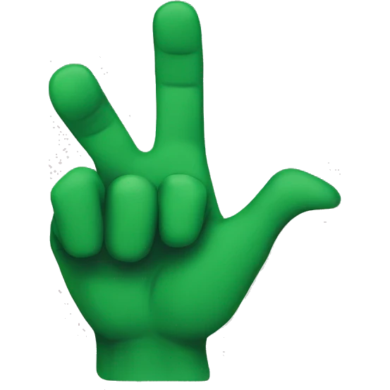 green hands pointing at viewer emoji