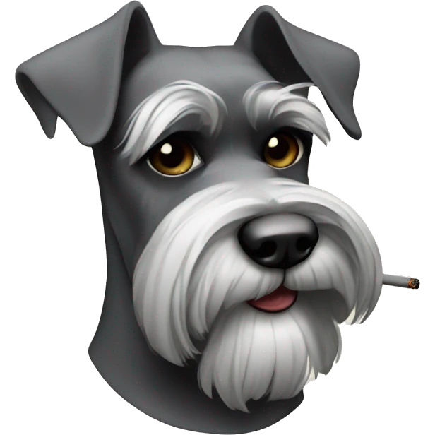 Schnauzer smoking emoji