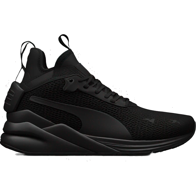 all black puma running shoes black black black emoji