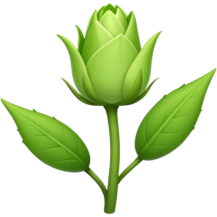 a Flower bud on a new growing plant  emoji